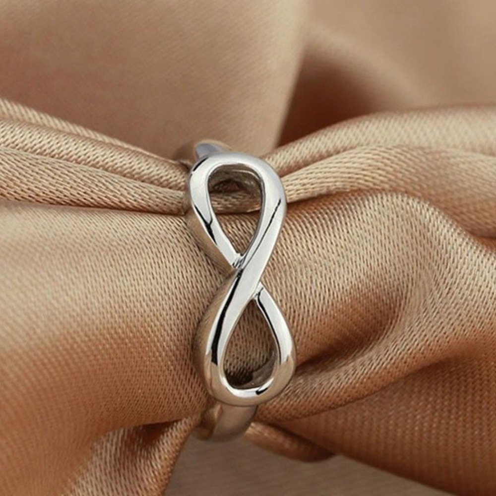 🎊8 Shape Cross Hollow Weave Trendy Silver Rings for Women, EVGG1168